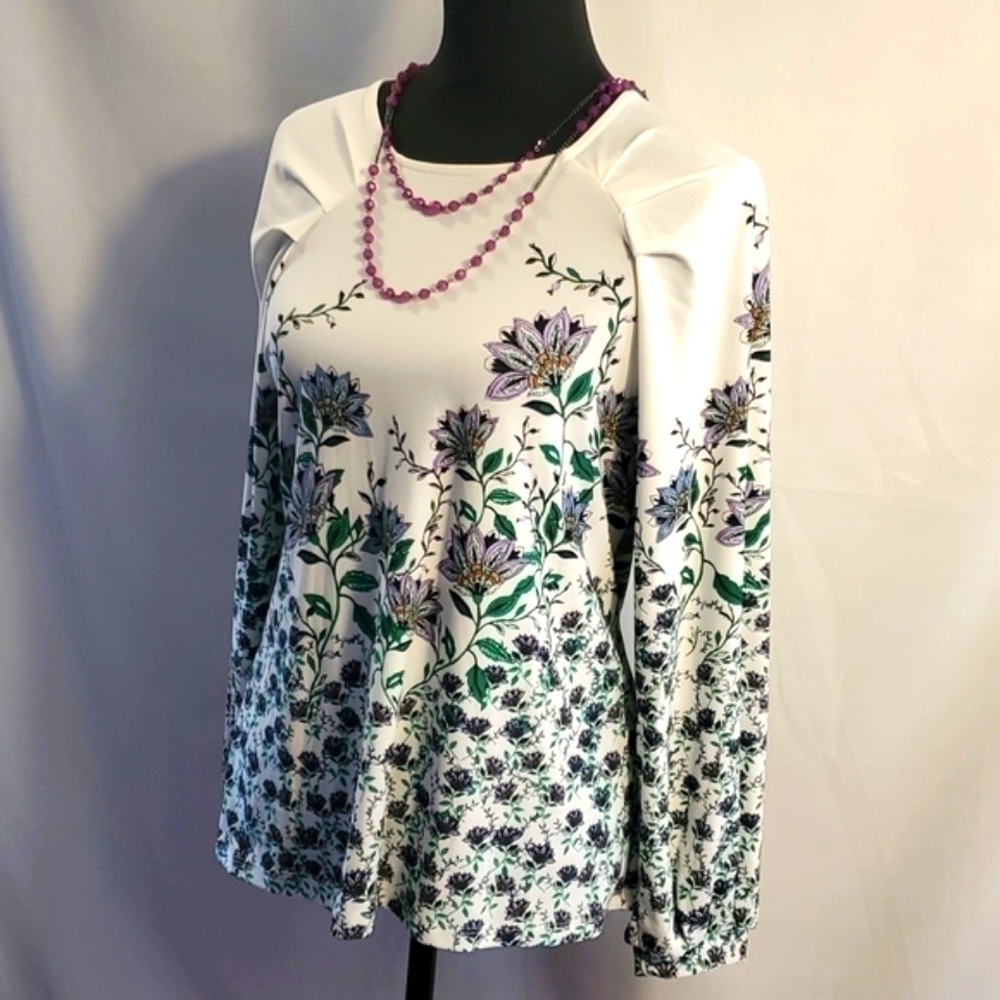 Charter Club Lavender Field Blouse Size Small New